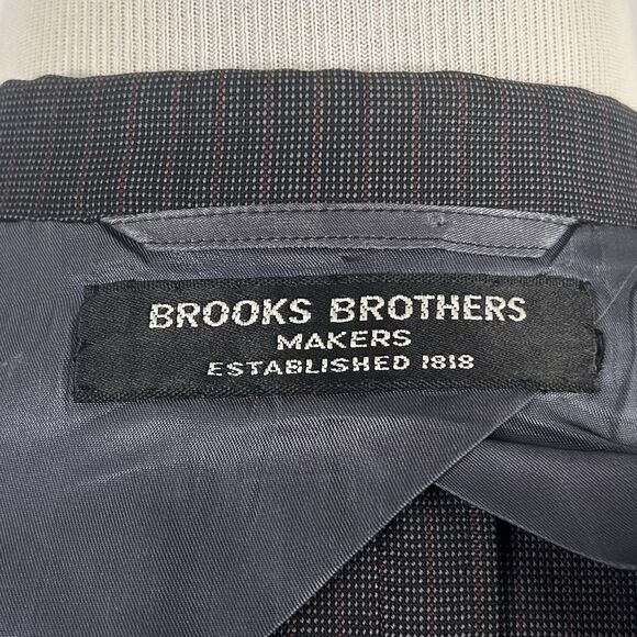 Brooks Brothers 44L Vintage Sport Coat Brown Red Striped Wool Three Button - Picture 3 of 7
